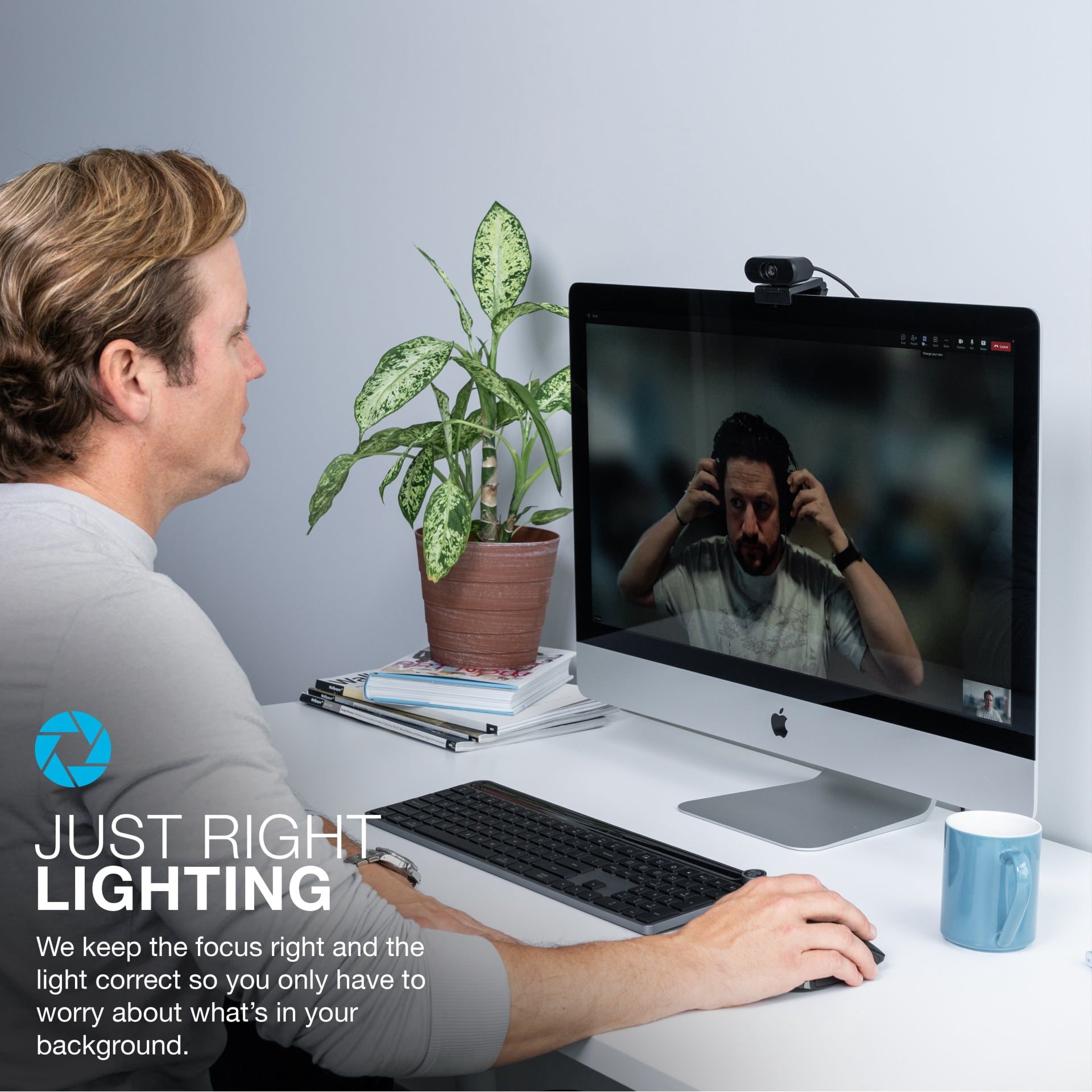 JLab GO POP USB Webcam, color, 2.1 MP, 1920 x 1080, 1080p, Wired, Privacy Shutter
