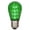 Green, variant on Vickerman S14 Multi LED Transparent Glass Replacement Bulb. E26 Medium Nickel Base, 5 Bulbs per pack