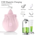 thumbnail image 3 of Lengua Vibrante Licker Rose Juguete Para Mujeres Con Lengua Impermeable Recargable Rose Flower Toy 10 Frecuencia sonducket XX000531-00, 3 of 6