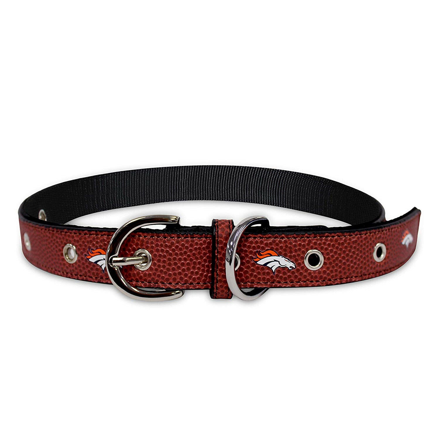 Pets First NFL Denver Broncos Best Dog Collar NFL Signature PRO PVC-Leather Premium - Small