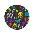 thumbnail image 2 of SIDONKU 60 inch Round Beach Towel Blanket Rock N Roll Endless 90S Pop Culture from Black Travel Circle Circular Towels Mat Tapestry Beach Throw, 2 of 2