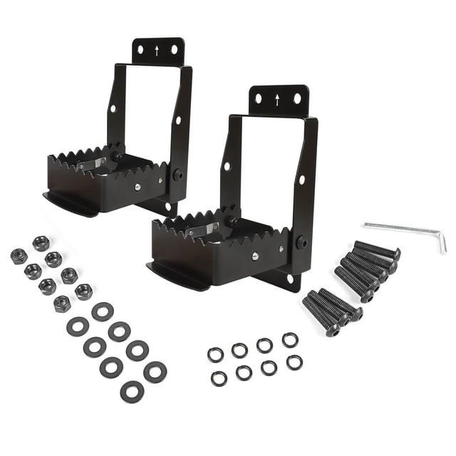 Scienceny Reposapiés antideslizantes negros para ATV, fácil instalación y elegante para una mejor experiencia de conducción Accesorios para motos