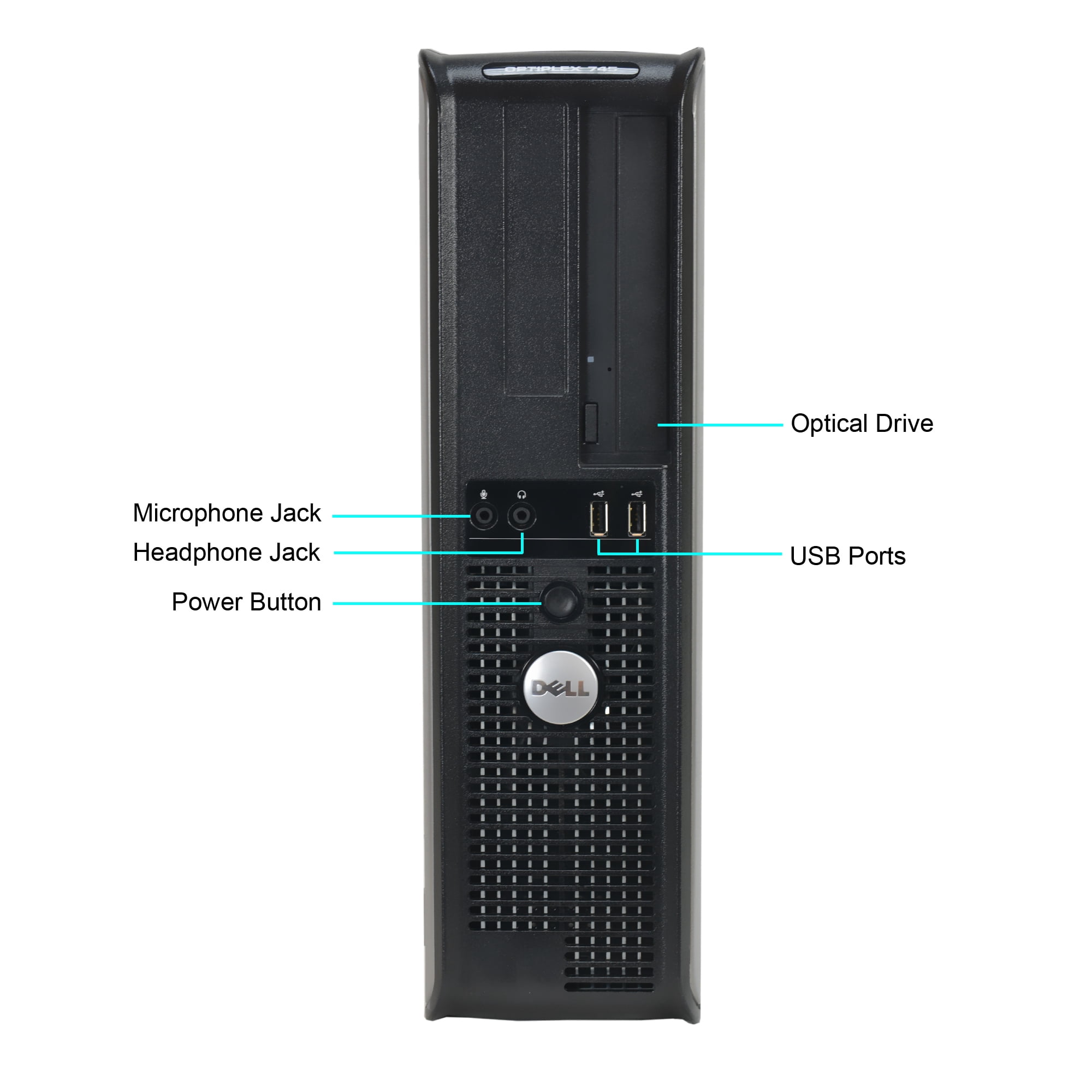 Restored Dell 745-D Desktop PC with Intel C2D-2.93 Processor, 8GB Memory, 240GB SSD-2.5 and Win 10 Pro (64-bit) (Monitor Not Included) (Refurbished)