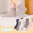 thumbnail image 7 of Bocaoying 6 Pairs Fuzzy Non Slip Socks, Fuzzy Socks for Women, Hospital Slipper Socks with Grippers, Winter Fluffy Socks for Women(Grips A), 7 of 7