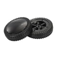 thumbnail image 1 of 2 Pack BBQ Grill Wheels Smooth Rolling Black 6 inch Tires for BBQ Grills, 1 of 5