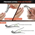 thumbnail image 5 of BEZOX Angled Head Nail Clippers for Seniors - Ergonomic Toenail Clipper for Thick Nails, Nail Cutters with Catcher - Silver, 5 of 9