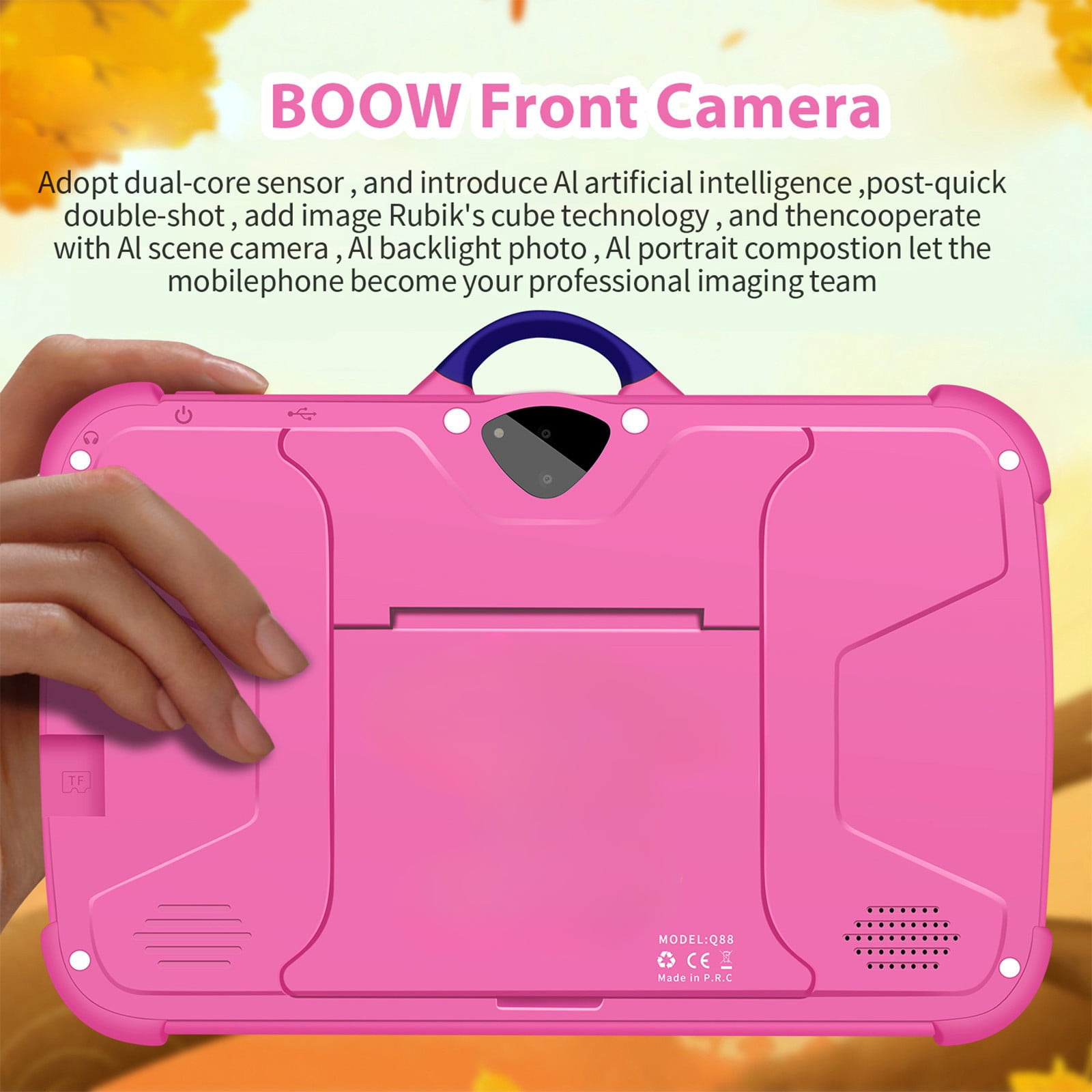 7 Inch Kids Tablet for Children, Android 7.1, WiFi Bluetooth, 1GB RAM 16GB ROM, 128GB Expand, Parental Control, Early Education Learning Gift with Protective Case
