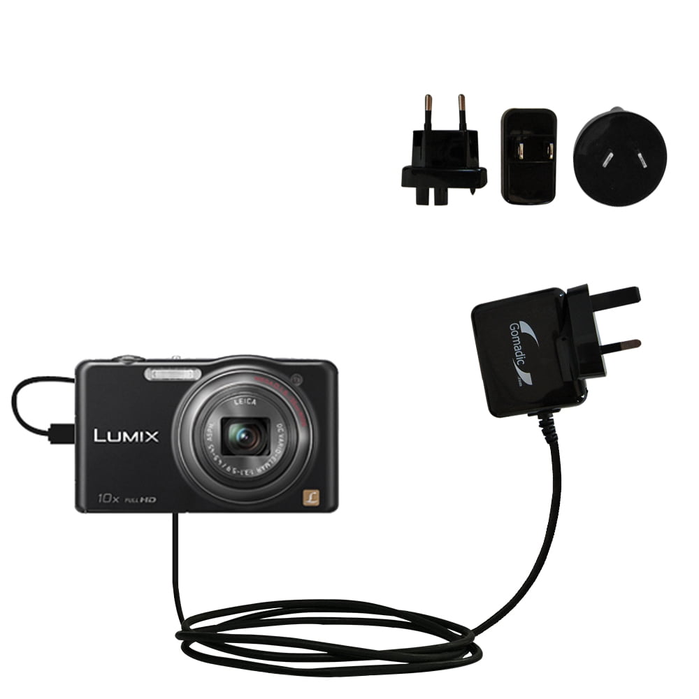 Uses TipExchange Technology to charge up to four devices simultaneously Quad 4-port wall charger with included tip for the Panasonic Lumix DMC-SZ7K a compact design with flip out prongs