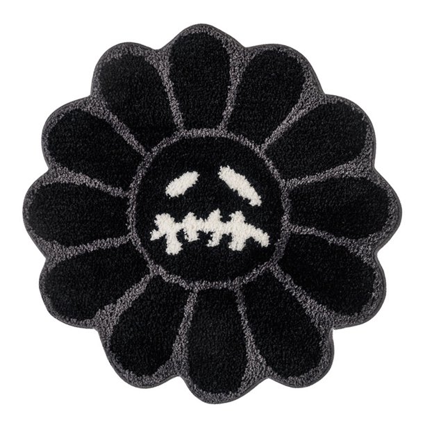 Alfombras de baño de Halloween, alfombra gótica con cara sonriente de fantasma, linda caricatura de calavera, estética de terror, alfombrilla de baño de microfibra extra suave, alfombrillas de baño