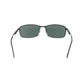 thumbnail image 3 of Ray-Ban Men's RB3498 RB3498-002/71-64 Black Rectangle Sunglasses, 3 of 3