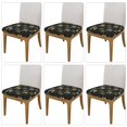 thumbnail image 2 of Logiee Happy New Year Print Square Chair Seat Covers, Stretch Chair Seat Covers,Seat Chair Slipcover, Non-Slip Chair Slipcover,Furniture Protector for Indoor and Outdoor-Six Piece, 2 of 7