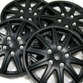 thumbnail image 2 of TuningPros WSC3-027B15 Set of 4  Matte Black Hubcaps 15" - Hub Caps Wheel Skin Cover 15 inches 4 Pcs Set, 2 of 5