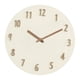 thumbnail image 3 of Reloj colgante redondo de movimiento silencioso con números de madera 3D, reloj de pared para Blanco, 3 of 8