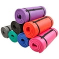 thumbnail image 4 of Signature Fitness 1" Extra Thick Exercise Yoga Mat with Carry Strap, Gray, 4 of 6