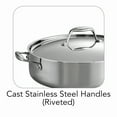thumbnail image 2 of Tramontina Signature 6-Quart Tri-Ply Clad Stainless Steel Deep Saute Pan, Induction Ready, Oven-Safe, Dishwasher Safe, 2 of 5