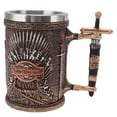 thumbnail image 1 of Taza de acero inoxidable con revestimiento de resina tallada en 3D, jarra de cerveza vikinga antigua para casa, bar, karaoke, restaurante, tipo 3, 1 of 14