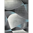 thumbnail image 2 of Blue/White/Black -Faded, Distressed Area Rug Splash Pattern Area Rug Abstract, 2 of 7