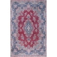 thumbnail image 3 of SAFAVIEH Tucson Cayley Traditional Machine Washable Area Rug, 6' x 9', Red/Navy, 3 of 15