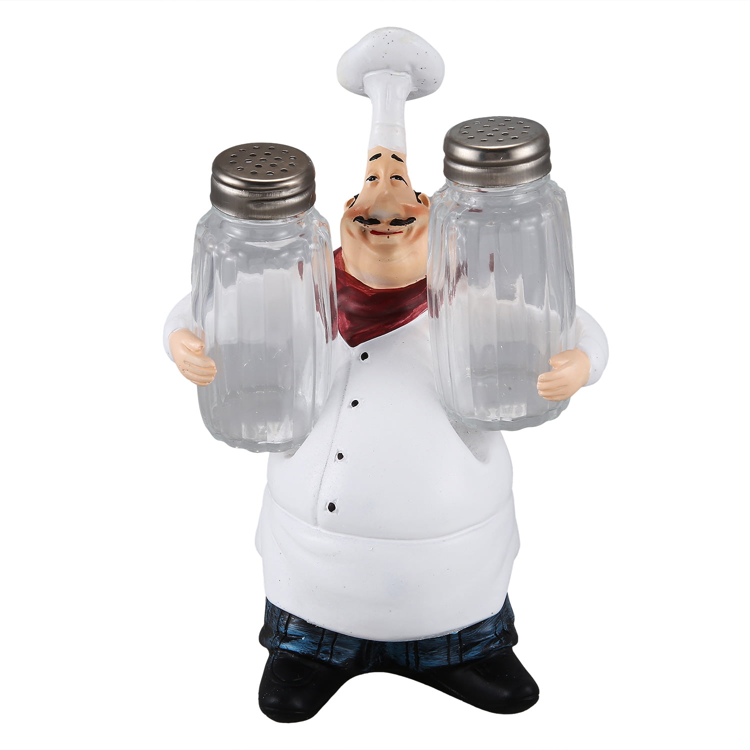 KKONION Retro Chef Model Ornaments Sculptures Personality Mini Chef Figurines Resin Man Statues Home Kitchen Restaurant Bar Coffee Decor
