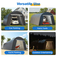 thumbnail image 5 of Heynemo 12' x 25' Portable Metal Carport with 4 Bags, Weatherproof PE Cover, Outdoor Car Canopy Tent with 2 Roll-up Doors, Outside Dome Storage Shelter Shed for Cars, Truck, Garden Tools, 5 of 8