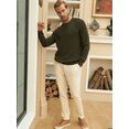 thumbnail image 5 of Wear Sierra Men’s Long Sleeve Crewneck Pullover Sweater Dark Gray Relaxed Fit Knit Top – X-Large, 5 of 7