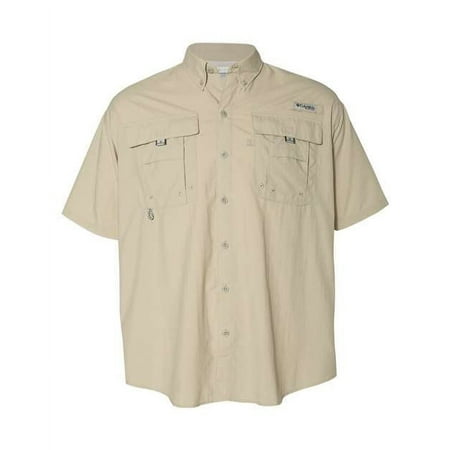 Columbia Men s Bahama II UPF 30 Short Sleeve PFG Fishing Shirt Fossil Small