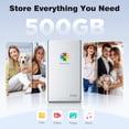 thumbnail image 3 of iDiskk MFi Certified 500G Protable External Hard Drive for iPhone & iPad & Android for Photo Stick, Store Photos, Videos, Music, Documents, 3 of 9