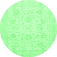 thumbnail image 1 of Ahgly Company Indoor Round Oriental Emerald Green Traditional Area Rugs, 3' Round, 1 of 4
