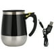 thumbnail image 1 of Taza de agua magnética eléctrica de acero inoxidable con carga USB, taza mezcladora automática para café y leche, 400 ml, color negro, 1 of 15