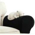 thumbnail image 1 of 1 Par Fundas Elásticas para Reposabrazos de Sofá Sillón Slipcovers Funda Lavable para Sillón Cubierta de Brazo para Sofá Silla Reclinable Negro, 1 of 11