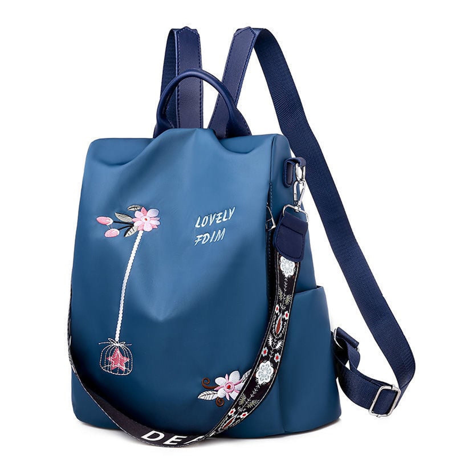 Blue backpack purse online