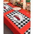 thumbnail image 4 of Christmas at The Farm Placemats Set of 4 Xmas Truck Cow White Black Plaid Country Heat Insulation Washable Place Mats, Rustic Non-Slip Table Mats for Dining Table Party Kitchen Decor,13x19 Inch, 4 of 4
