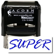 Self-Inking Super Stamp with Mint Green Ink