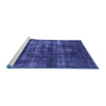 thumbnail image 2 of Ahgly Company Machine Washable Indoor Round Oriental Blue Industrial Area Rugs, 8' Round, 2 of 4