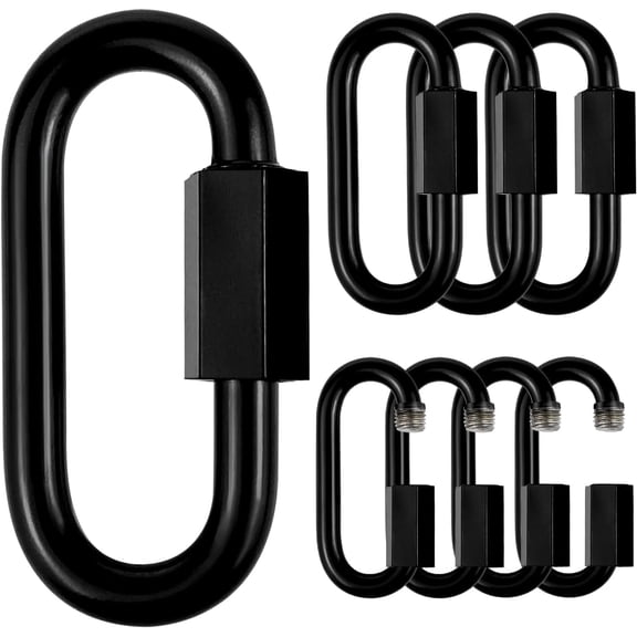 304 Black Stainless Steel Quick Links D Shape Locking Quick Chain Repair Links Black