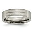 thumbnail image 2 of Chisel  Titanium Flat 6mm Sterling Silver Inlay Polished Band 10, 2 of 5