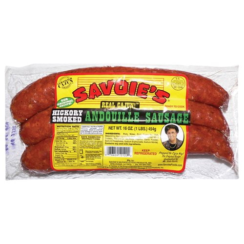 Savoie's Hickory Smoked Mild Andouille Sausage, 16 Oz.