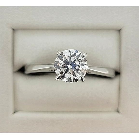 2Ct Lab Created Diamond Round Cut Solitaire Wedding Ring 14K White Gold Plated