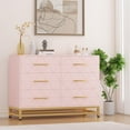 thumbnail image 4 of TROPOW Commodes et Chiffonniers, Commode à 6 Tiroirs pour Chambre, Meuble Télé Commodes Chiffonnier pour Salon Couloir Entrée, Rose, 4 of 8