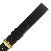 MS976 15mm Black Genuine Calfskin Men's Watch Strap Band