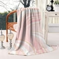 thumbnail image 2 of Pink Gold Wave Marble Blanket,Comfortable Soft Lamb Wool Throw Blanket,All Season,Warm Lightweight Blankets for Sofa Bed Couch Living Room Chair,60"x80", 2 of 4