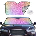 thumbnail image 2 of Haiem Colorful Glitters Car Windshield Sun Shade - Blocks UV Rays Sun Visor Protector, Sunshade to Keep Your Vehicle Cool, Universal Fit SUV Van Sedan-Medium, 2 of 7