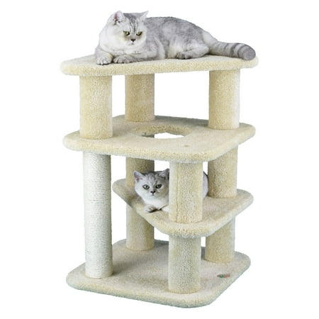 UPC: 0810602021903 | Go Pet Club 32.25 in. Premium Carpeted Cat Tree Furniture  Beige