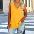 thumbnail image 2 of Womens Tank Tops Workout Tees Spring Summer Clothes V-neck Plus Size Fashionable Loose And Comfortable Casual Top T-shirt (Size:XL-5XL), 2 of 7