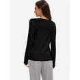 thumbnail image 2 of Women's Long Sleeve Button-Down Cardigan - Classic Crew Neck Knit Sweater, 2 of 6