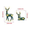 thumbnail image 3 of Cadancy Christmas Reindeer Figurines Set of 2 Tabletop Statues for Festive Display, Elegant Deer Ornaments Home Mantle Shelf Indoor Holiday Decor Winter Seasonal Decoration Gift, 3 of 7