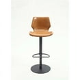 thumbnail image 3 of Home Square Polyurethane High-Back Bar Stool in Brown - Set of 3, 3 of 5