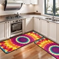 thumbnail image 3 of Kitchen Rugs Sets Of 2,Colorful Rainbow Tie Dye Spiral Pattern Anti Fatigue Kitchen Mat Rugs Non Slip Washable,Decorative Kitchen Floor Mats for Kitchen,Sink,Laundry,17"x47"+17"x47", 3 of 5