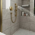thumbnail image 2 of Retro Series 9 in. Rain Wall Mount Dual Shower Heads with 1.8 GPM without Tub Spout - Brushed Gold, 2 of 5