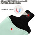 thumbnail image 3 of Haosy Pastel Green Golf Mallet Putter Cover Strong Magnetic Leather Golf Club Headcover Closure, 3 of 7